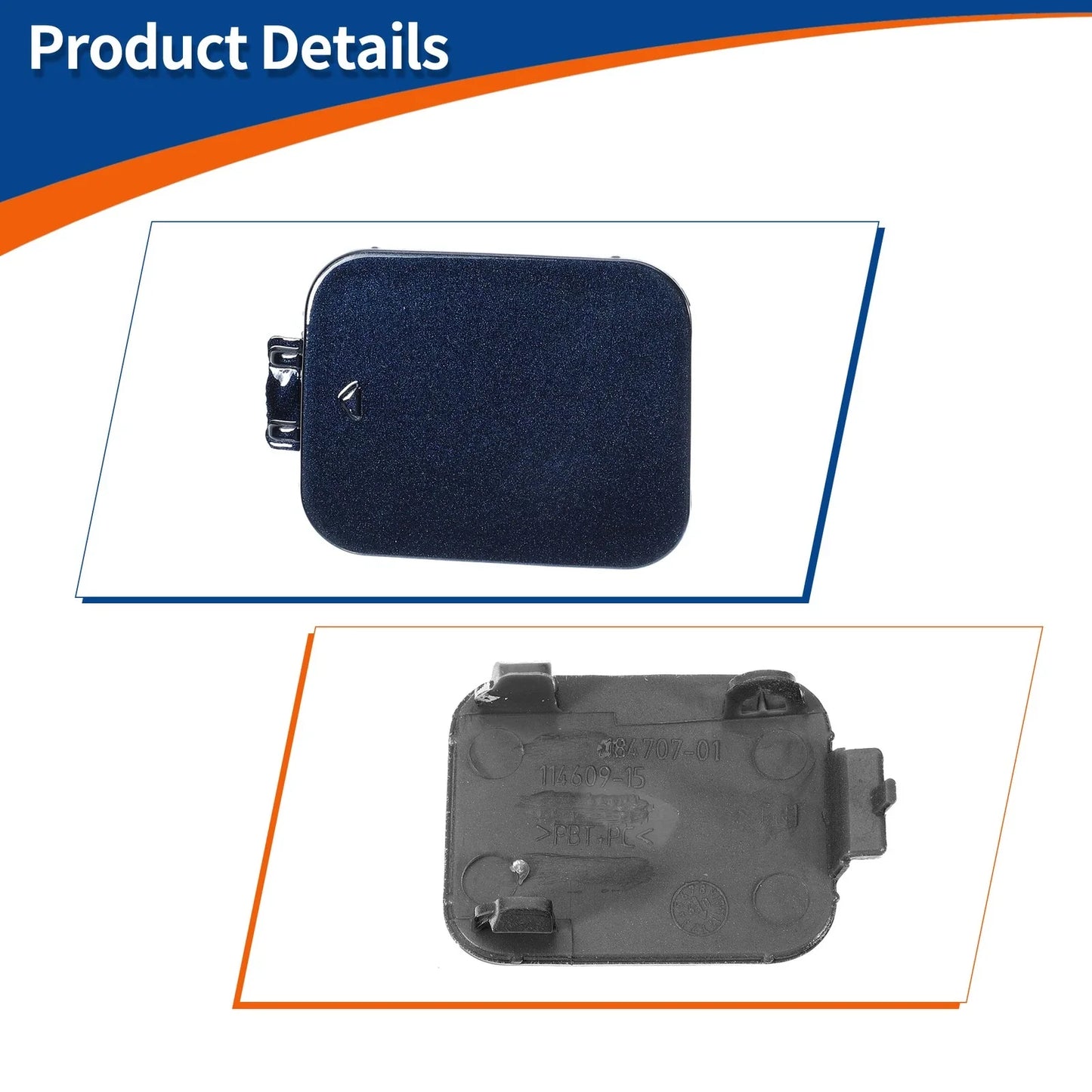 Front Car Bumper Tow Hook Cover for BMW 528i 535i 550i Dark Blue