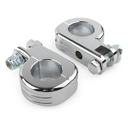 1.5" Chrome Highway Foot Pegs for Harley Touring Road King (2009-2023)