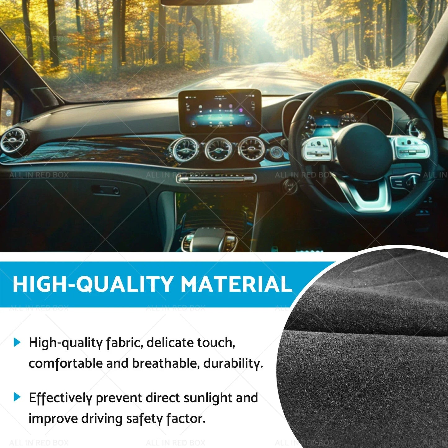 Dashboard Cover for Mercedes Vito Chassis 447 (2014-On) Black Dash Mat