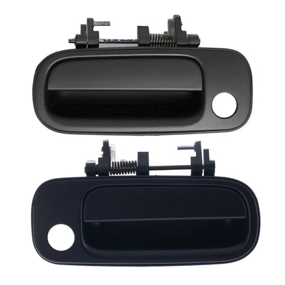 Door Handle Outer Set of 2 Black Front Left+Right for Toyota Camry (1993–1997)