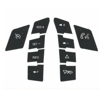 Button Repair Decals Car Sticker 1 Set ABS Black