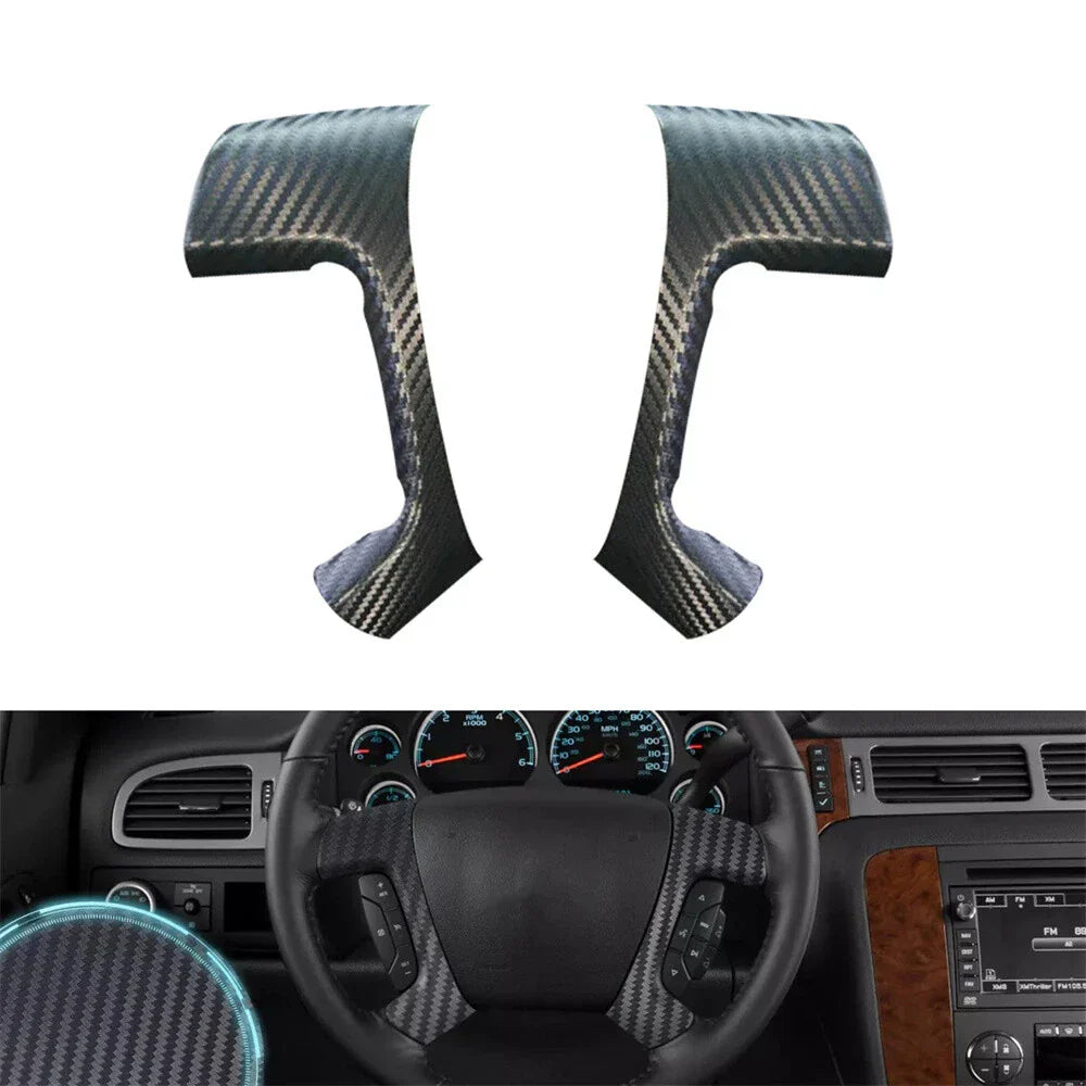 Carbon Fiber Look Steering Wheel Spoke Overlay Decal for Chevrolet GMC Cadillac