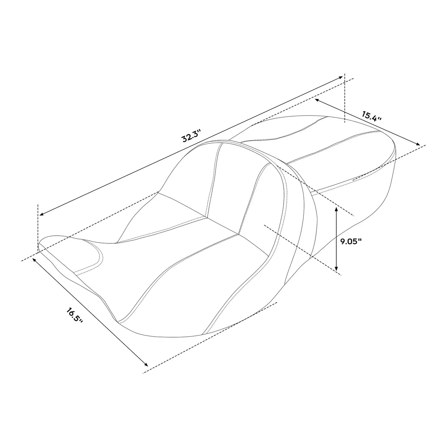 Driver & Passenger Seat for Harley Street Glide Tri Glide (2009-23)