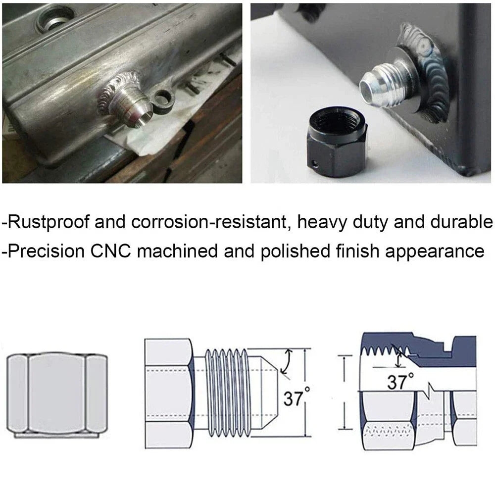 12AN Male Aluminum Weld-On Fitting for JXSS032 AU