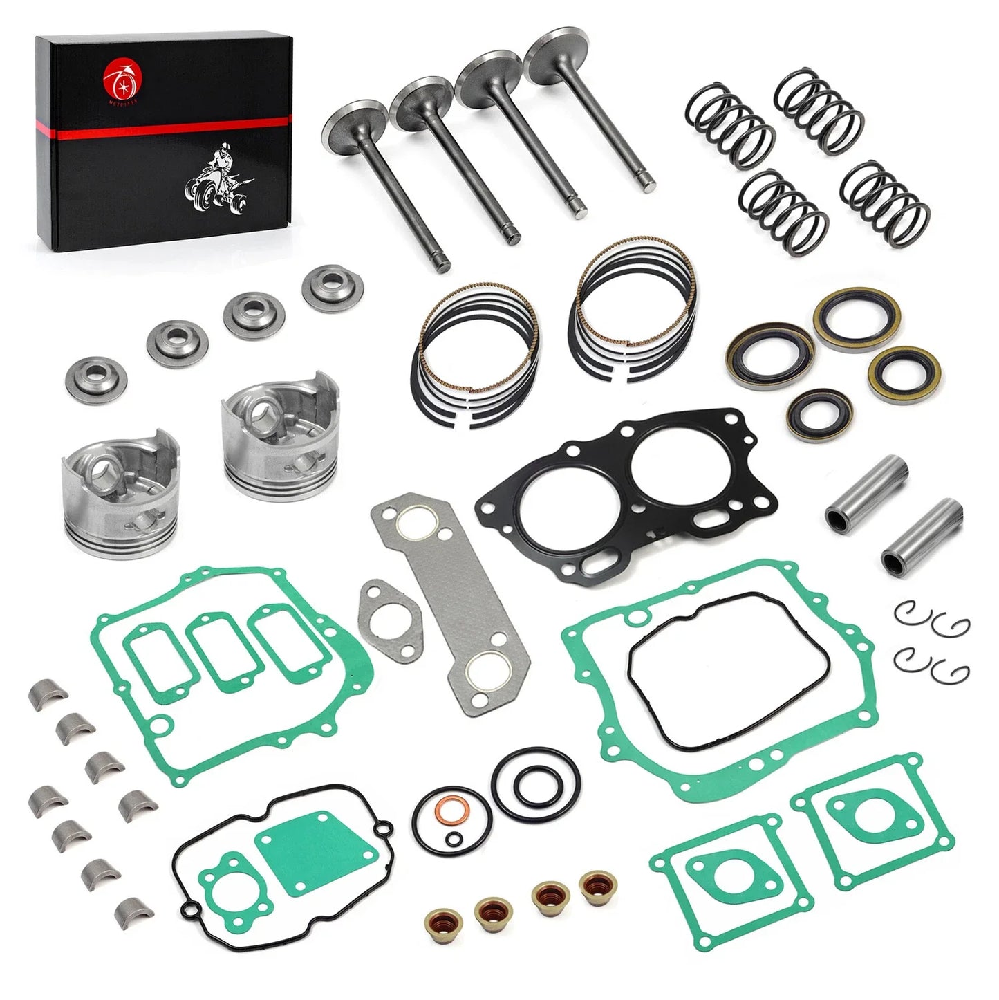 Piston & Intake Exhaust Valve & Gasket Kit for EZGO Robin 295cc (1992–2002)
