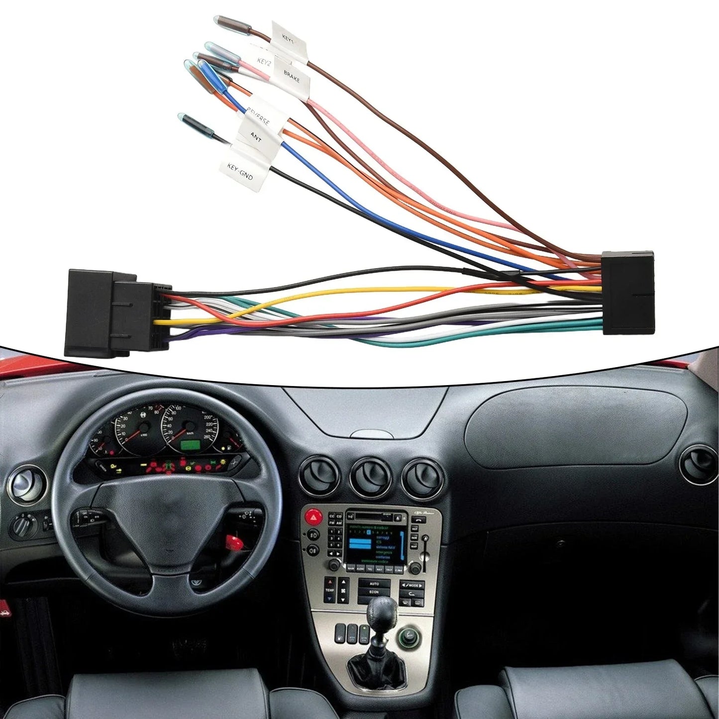20PIN Car Stereo Adaptor Cable for Reliable Connectivity