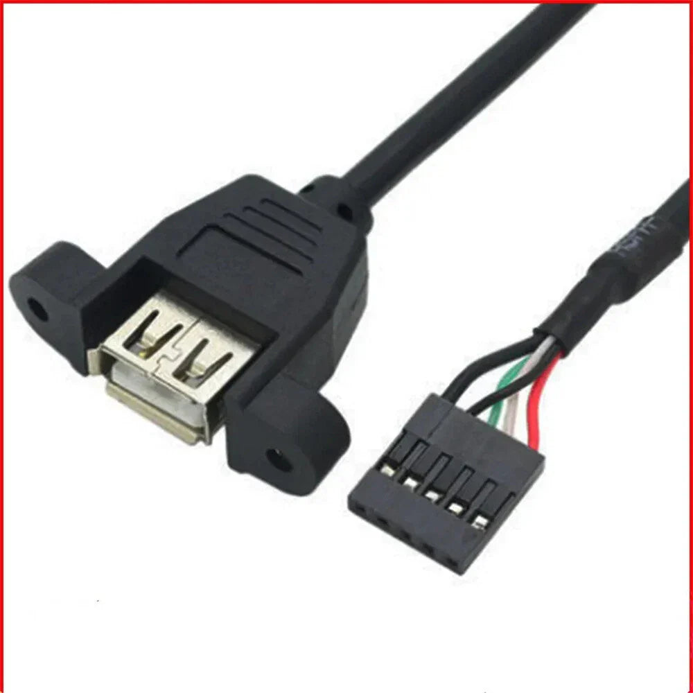 USB 2.0 Panel Mount to 5Pin Motherboard Header Extension Cable