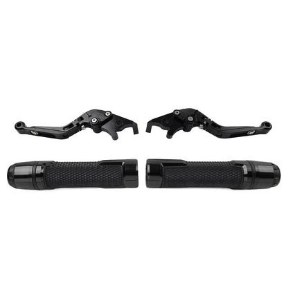 Black Extendable Brake Clutch Lever Grip Set for Yamaha YZF R1 (2009-2014)