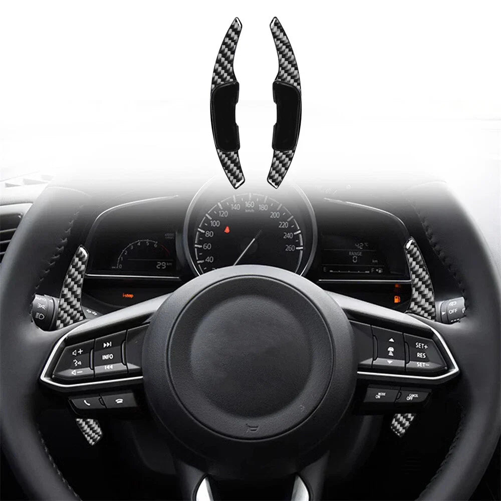 Carbon Fiber Steering Wheel Shift Paddle for Mazda ATENZA MX-5 CX-4 CX-3