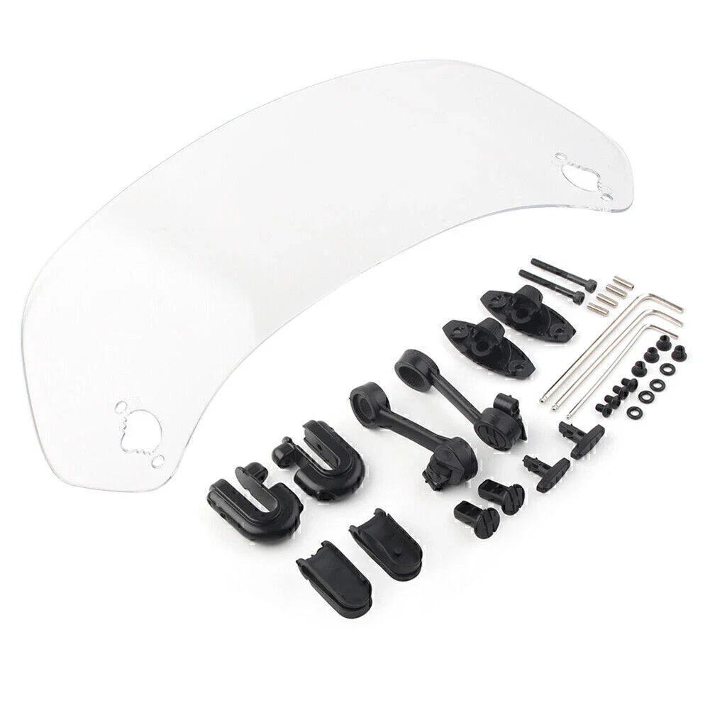 Adjustable Windshield Spoiler Deflector for Motor - Smoke