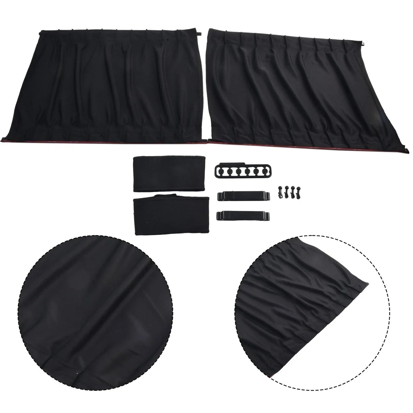 Casement Curtain Anti-UV Sunshade Visor 50x39cm 2x for Car