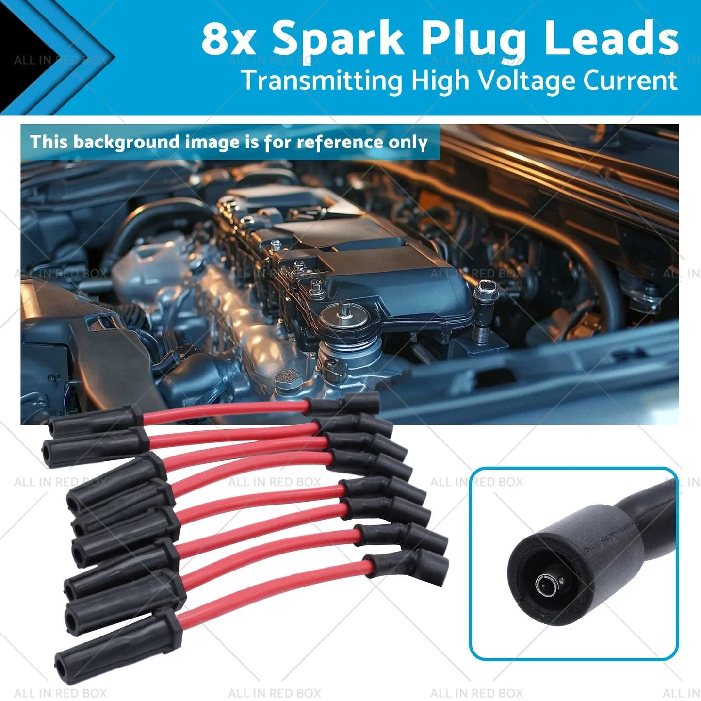 10.5mm Spark Plug Leads for Holden Chev V8 LS1 VT VX (1997-2006)