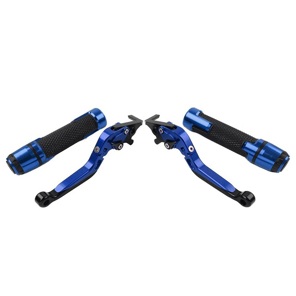 Blue Extendable Brake Clutch Levers & Handlebar Grips for Speed Triple 1050