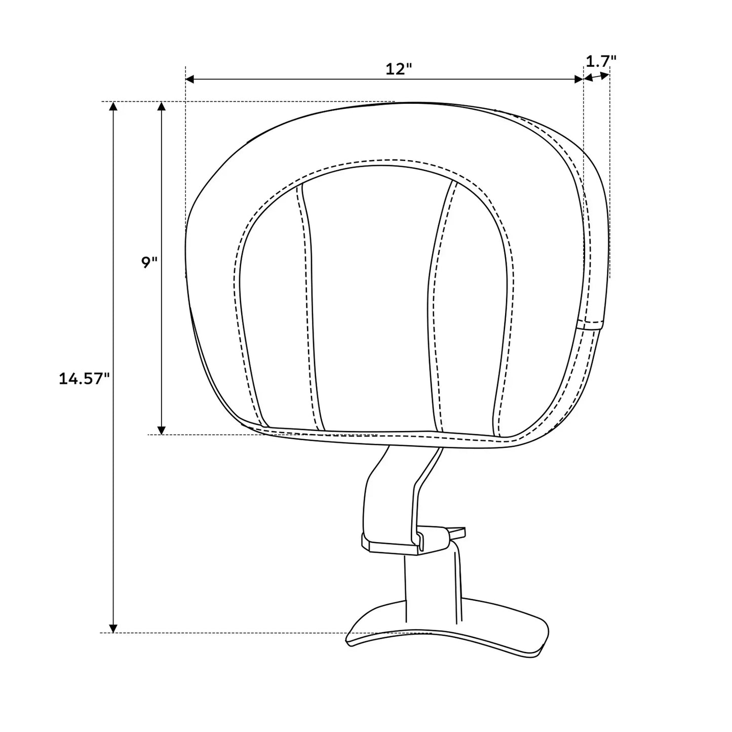 Backrest Pad for Harley Street Glide (2009-2023)