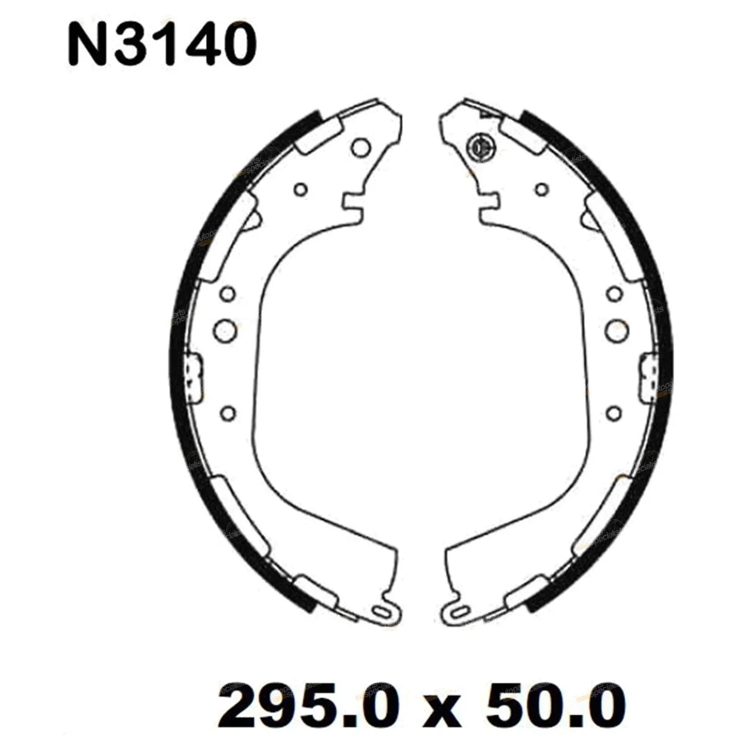 Rear Brake Shoes Set for Nissan Pathfinder R50 (1995-2005)