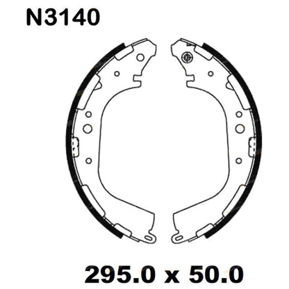Rear Brake Shoes Set for Nissan Pathfinder R50 (1995-2005)