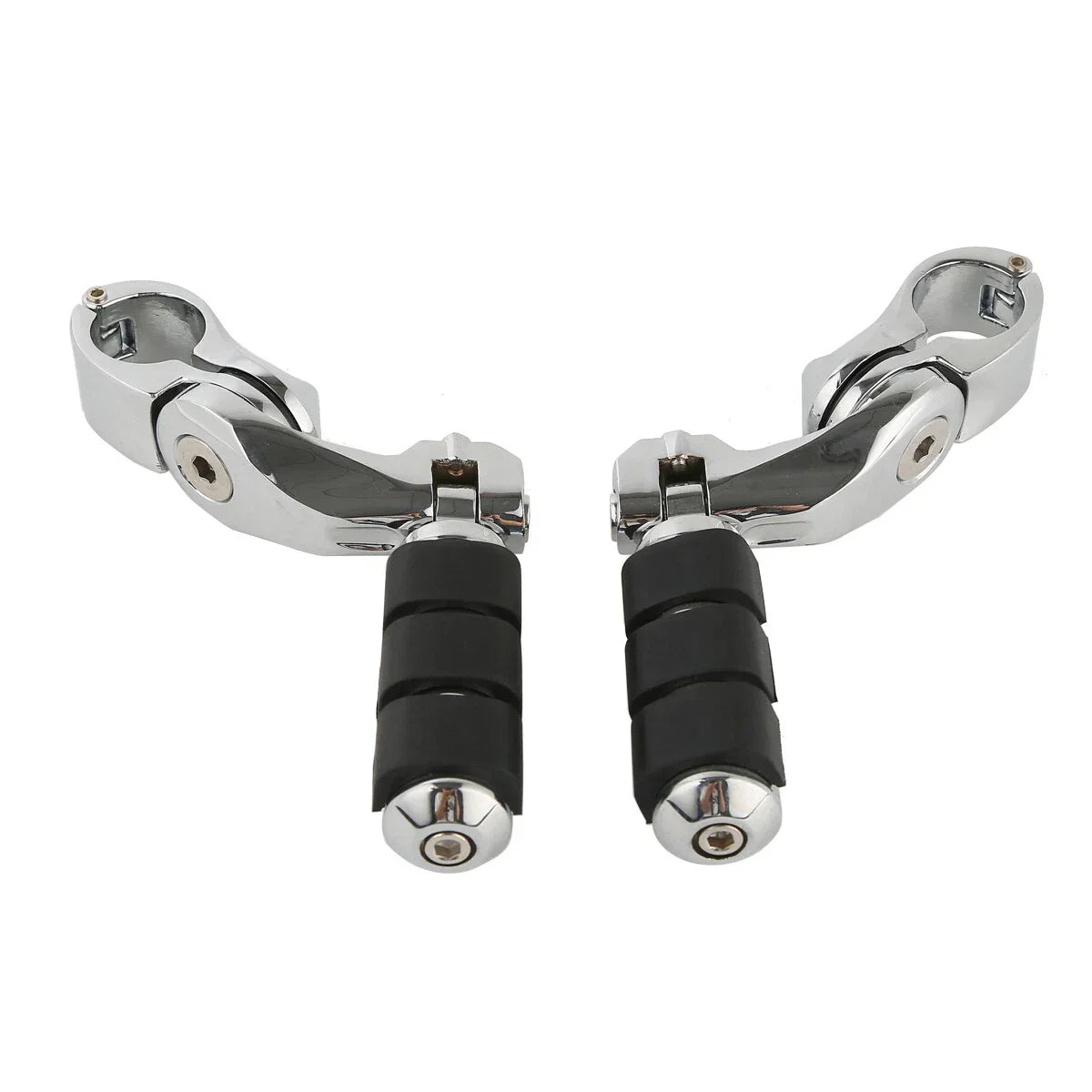1 1/4" Highway Bar Short Angled Footpegs for Harley Electra Street Glide (2007-2023)