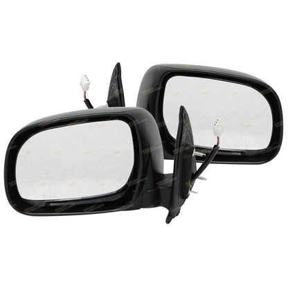 LH+RH / Black Electric Side Door Mirror for Toyota Hilux (2005–2010)