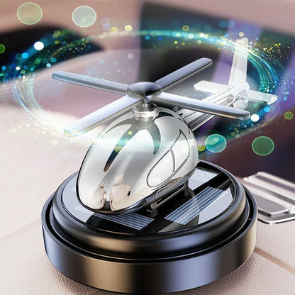 Advanced Solar Panel Car Diffuser Styled Like a Helicopter for Fresh Air