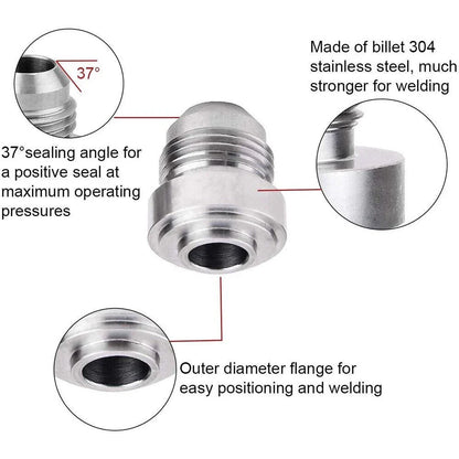 AN10 Male Aluminium Weld-On JIC Bungs for Car (No specific years)