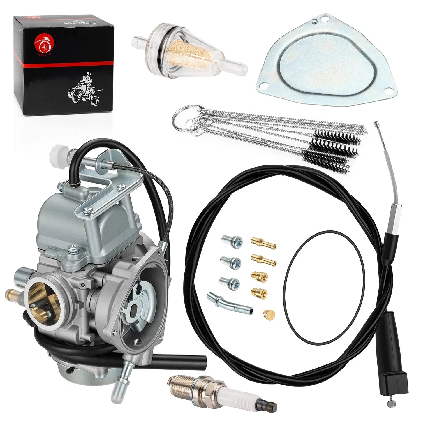 Carburetor Assembly w/ Cable for Suzuki Ozark 250 LT-F250 (2002–2007)