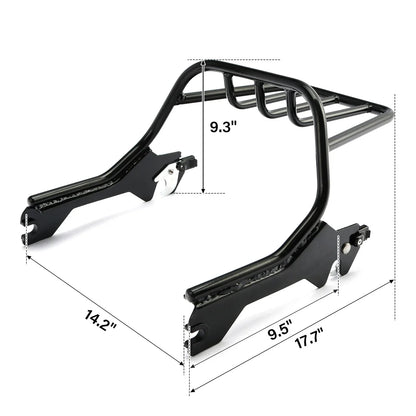 Black Two Up Luggage Rack for Harley Breakout FXBRS & Fat Boy FLFBS (2018-2025)