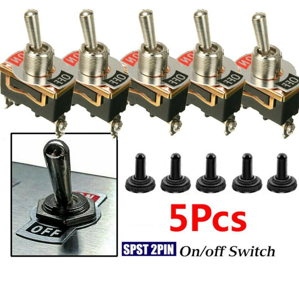 5x Toggle Switch 12V ON/OFF for Car Dash Light Marine Boat