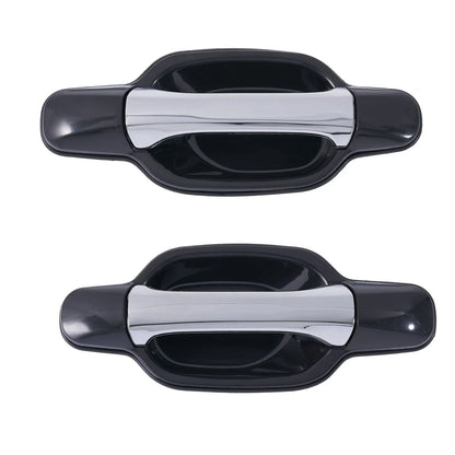 2pcs Rear LH+RH Black Door Handle for Rodeo RA Colorado RC (2000–2004)