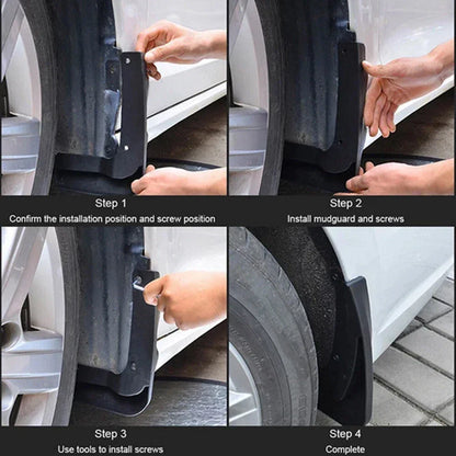 4pcs Front & Rear Mud Flaps Splash Guards for Kia Picanto (2011-2018)