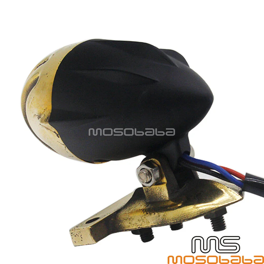 Brass Grill Tail Light for Harley Chopper Softail FXST