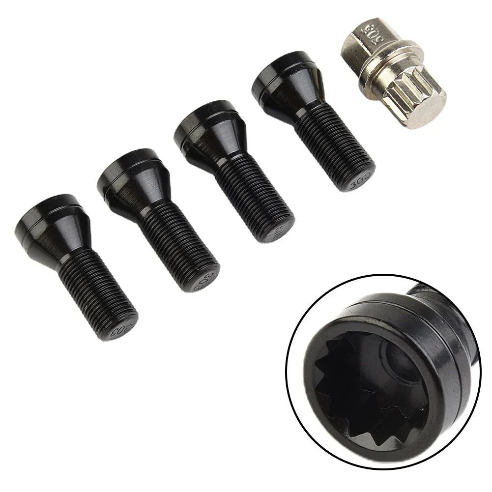 Wheel Locking Bolts LUG NUTS Stainless Steel 1 x Key