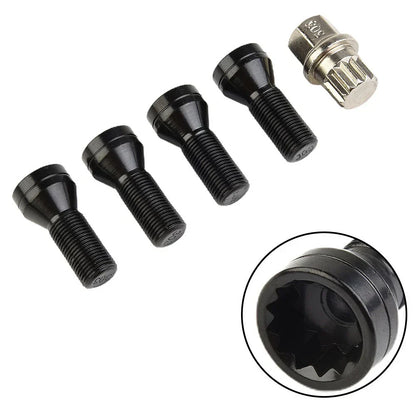 Wheel Locking Bolts LUG NUTS Stainless Steel 1 x Key
