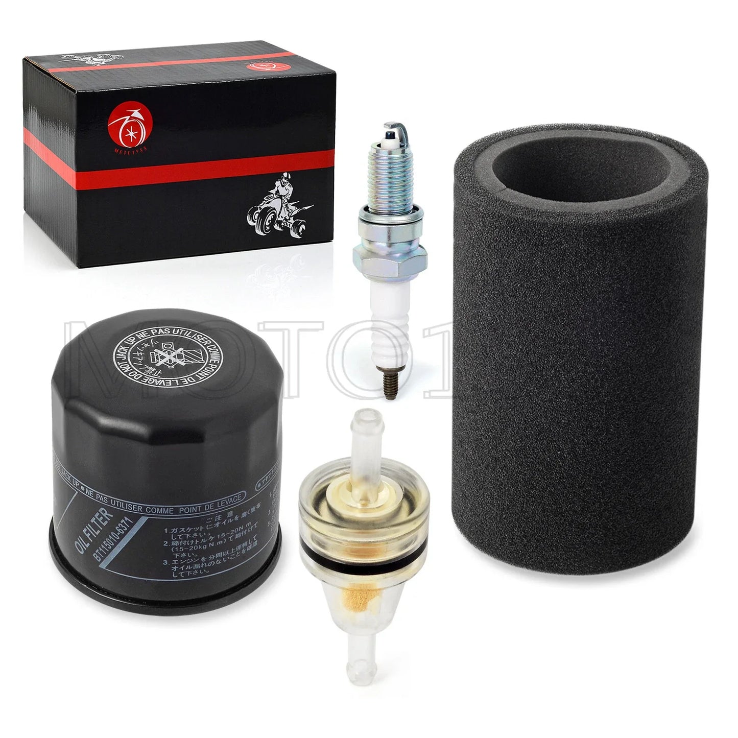 Tune up kit Spark Plug + Oil Air Filter Foam for Yamaha Kodiak 400 (2004–2006)