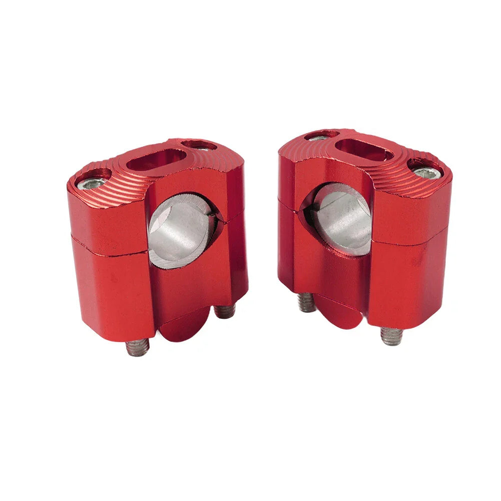 Fat Bar Mount Clamps Risers Adaptor 7/8 to 1-1/8 for Dirt Pit Bike ATV Red