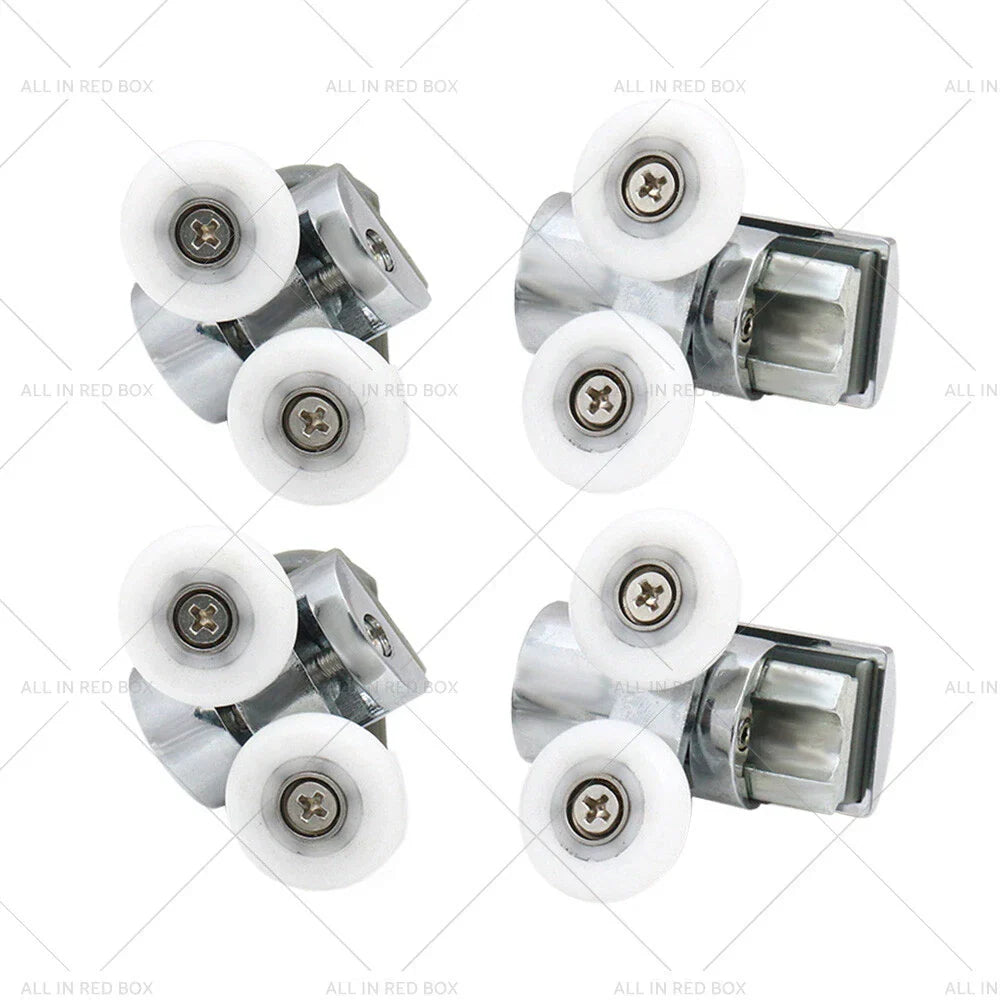 4 x Zinc Alloy Shower Door Rollers Twin 23mm for Various Models