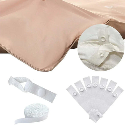 8 x Duvet Clips Fasteners for Cover - White