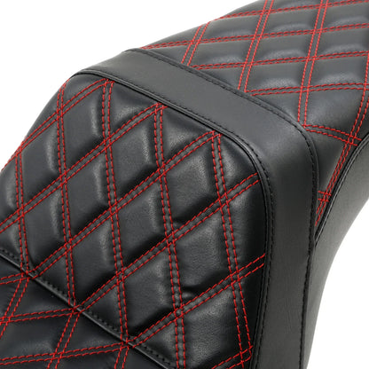 Breathable Driver Passenger Seat for Harley Dyna Low Rider Fat Bob (2006-2017)