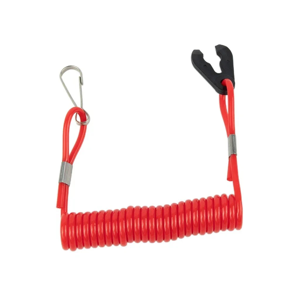 Engine Switch Lanyard for Boat Outboard Red Waterproof Kill Safety