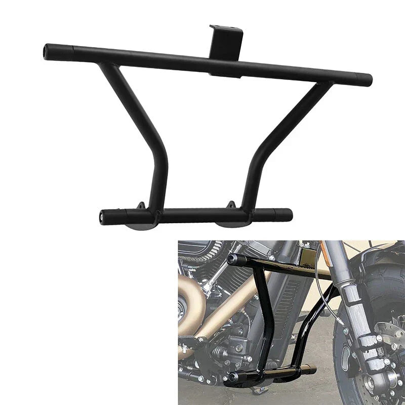 Matte Black Engine Guard Crash Bar for Harley Softail Fat Bob (2018-2024)
