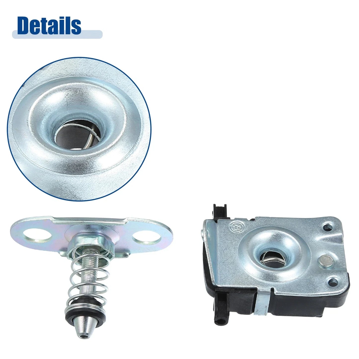 Hood Latch Lock Actuator Assembly for BMW Black Silver Tone
