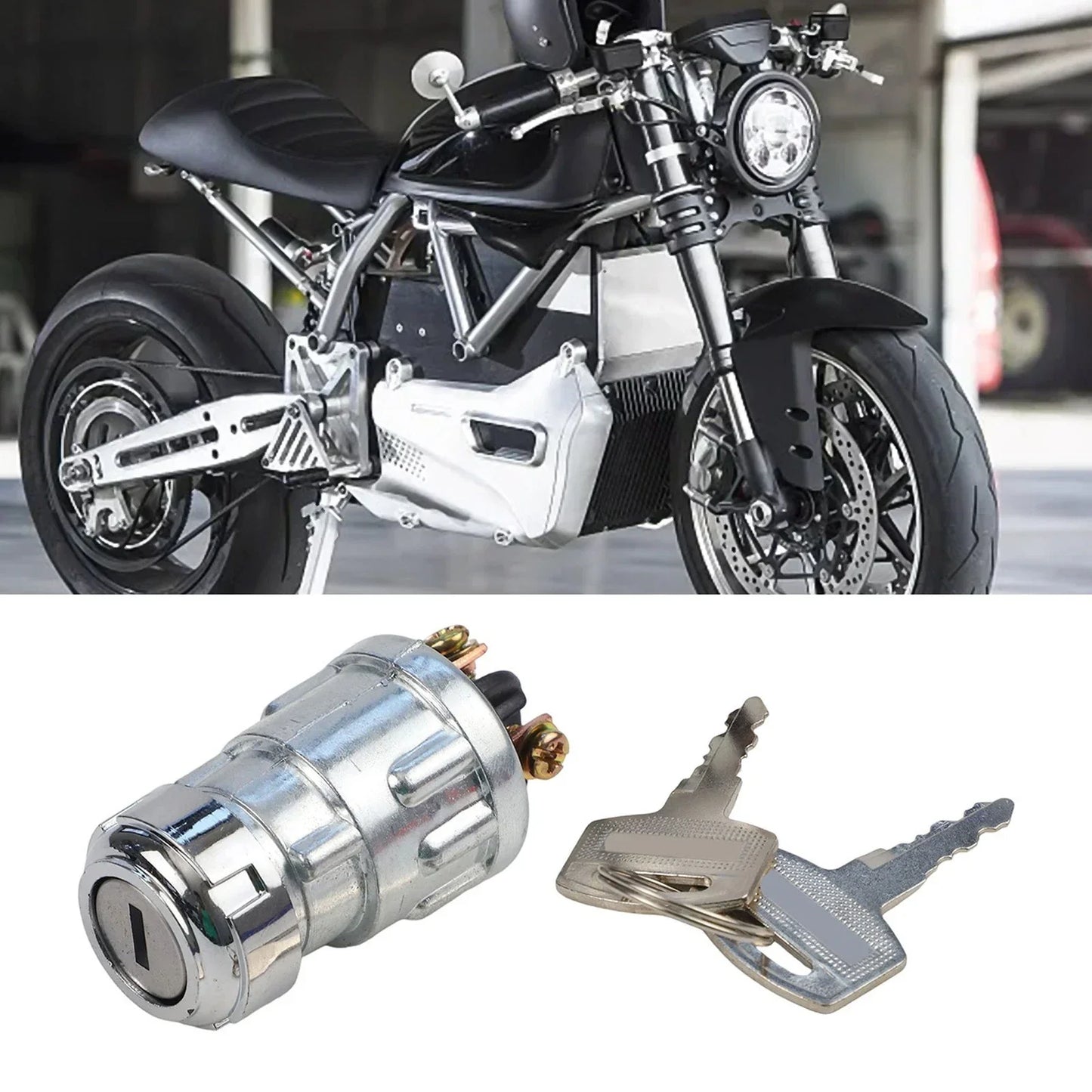 Three-wire Ignition Switch for Motorcycles, Cars & Boats with 2 Keys