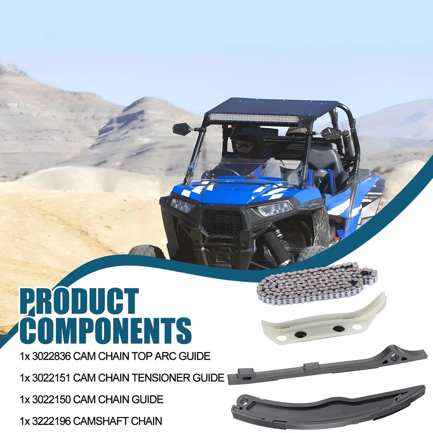 Cam Timing Chain Guide for Polaris RZR Trail 900 1000 RS1 XP4 Turbo (2015–2023)