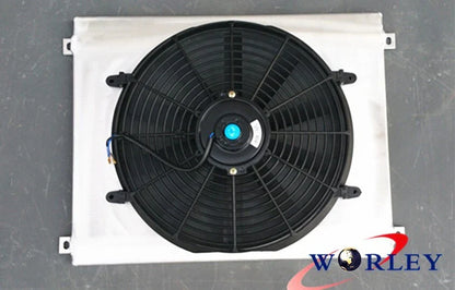 Aluminum Shroud + Fan for Ford Capri MK1 MK2 MK3 Kent Essex