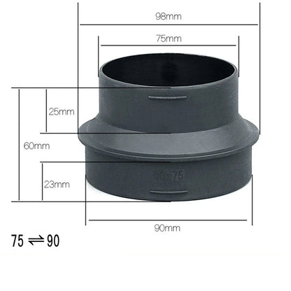 75mm-90mm Parking Heater Air Pipe Reducer Adapter for Car (No Year Specified)