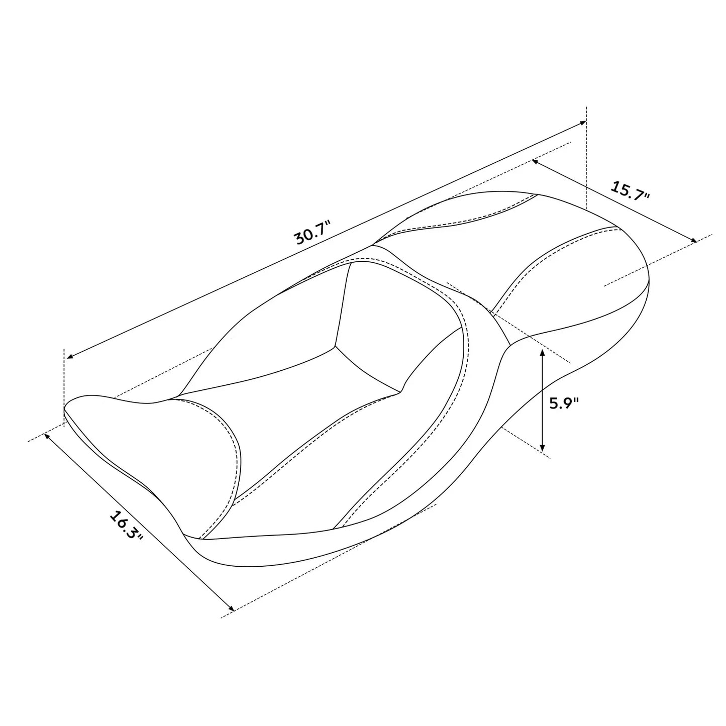 Driver Passenger Pillion Seat for Harley Electra Street Road Glide (2009-2023)