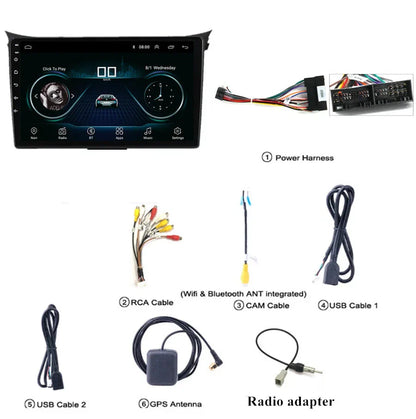 9" Android 10.1 Stereo Radio GPS Navigation Head Unit for Hyundai I30 (2012-2017)