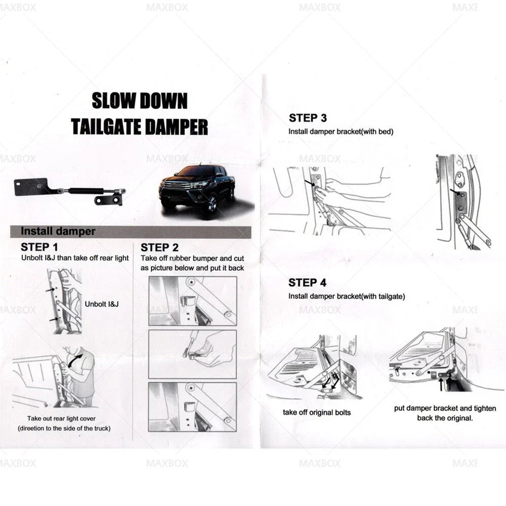 Tailgate Assist Shock Struts for Toyota Hilux