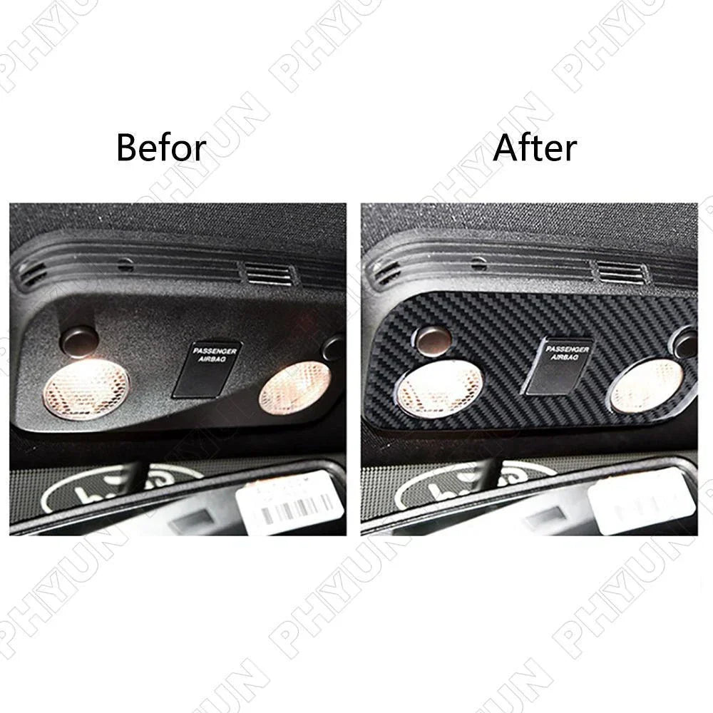 Carbon Fiber Look Roof Reading Lamp Light Cover for Ford Mustang (2015-2021)