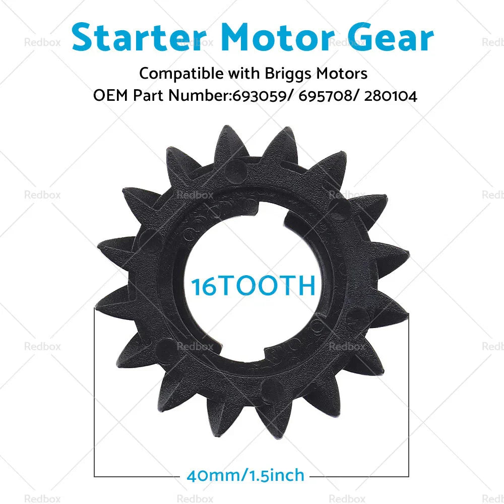 5x Starter Motor Gear 16 Tooth for Briggs Motors