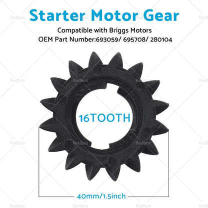 5x Starter Motor Gear 16 Tooth for Briggs Motors